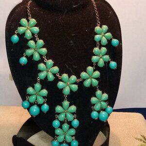 Vintage Costume Necklace, Floral Design